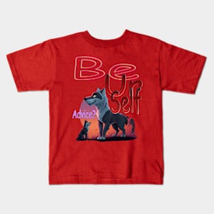 wolf be yourself Kids T-Shirt